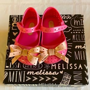 NWT Mini Melissa pink sandals Size 5 (baby girl)